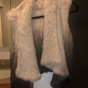 Dolce Cabo Rabbit Fur Ombré Colored Vest